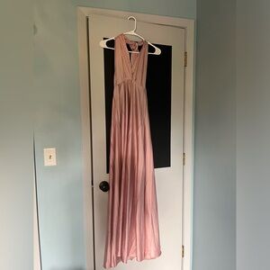 Pink silk dress